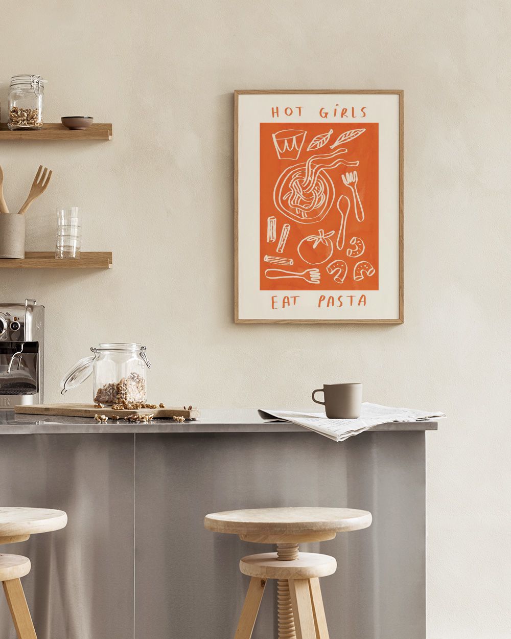 Lauren Emmett - Hot Girls Eat Pasta Print