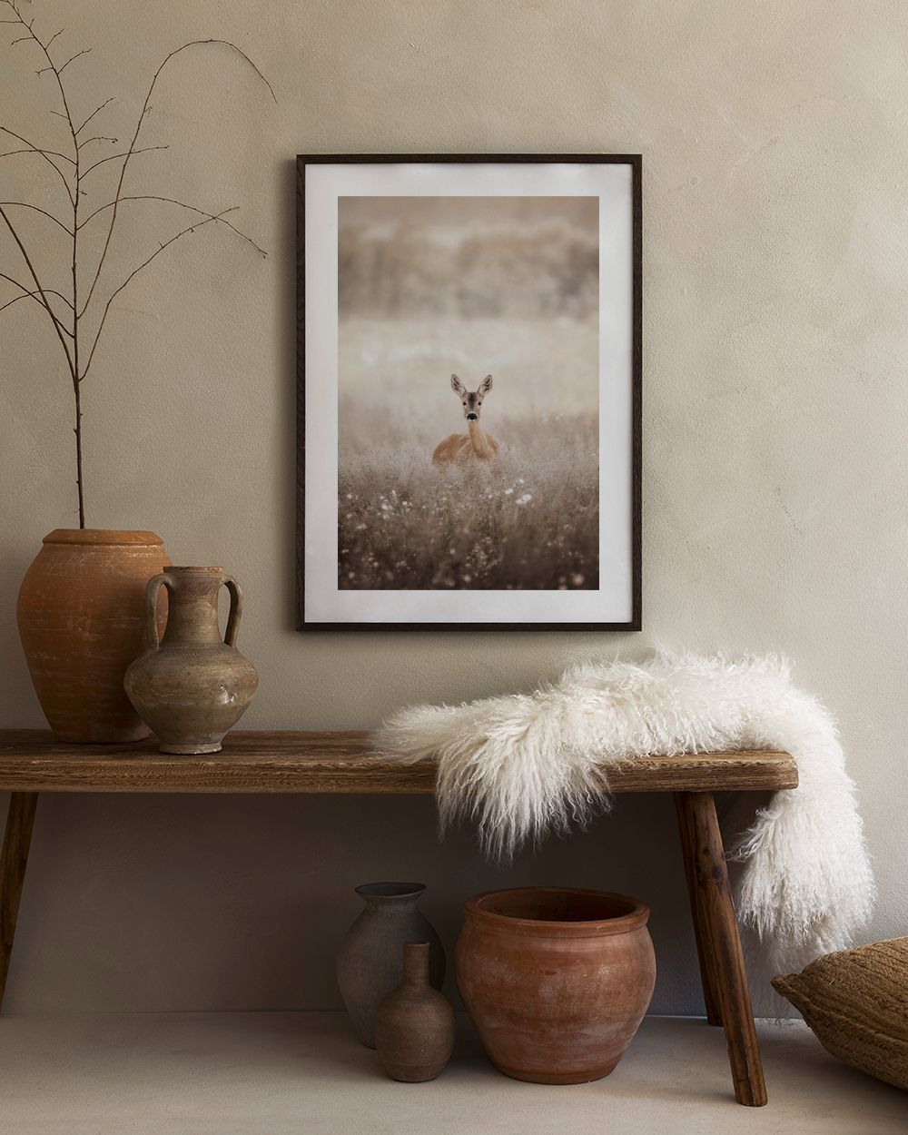 Roe Deer on a Field Print