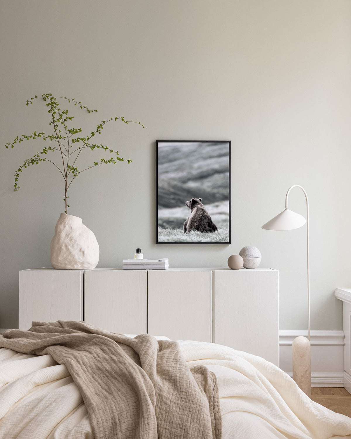 Thinking Bear Canvas print
