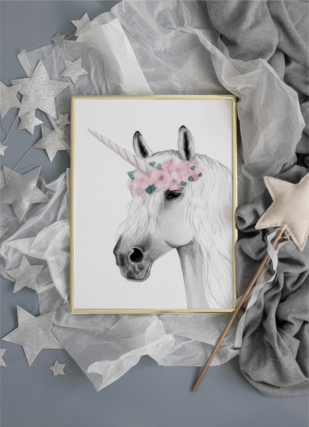 Unicorn Drawing Print