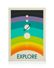 Jazzberry Blue - Rainbow Solar System Canvas print