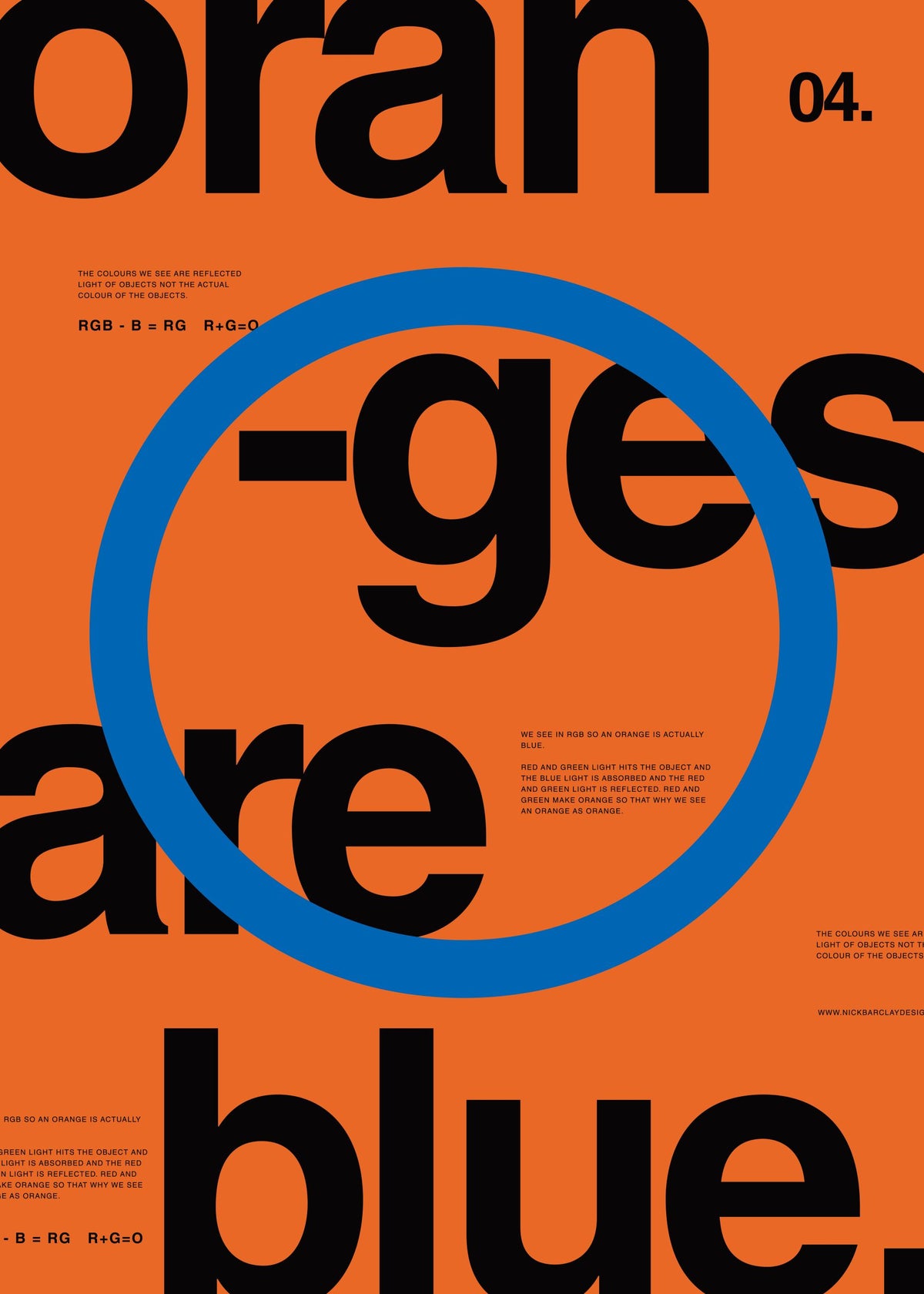 Oranges Are Blue Print