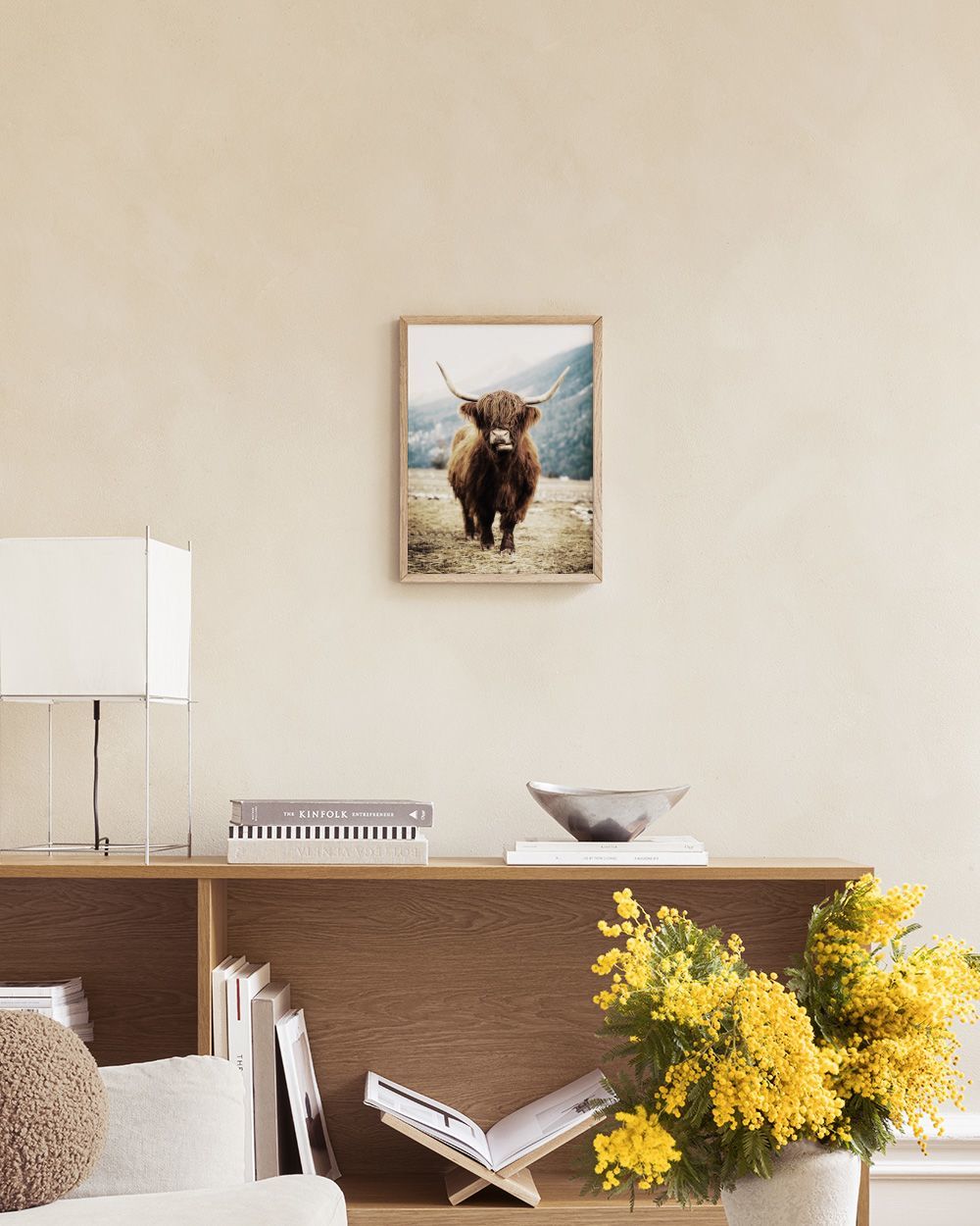 Highland Cattle on Field Print