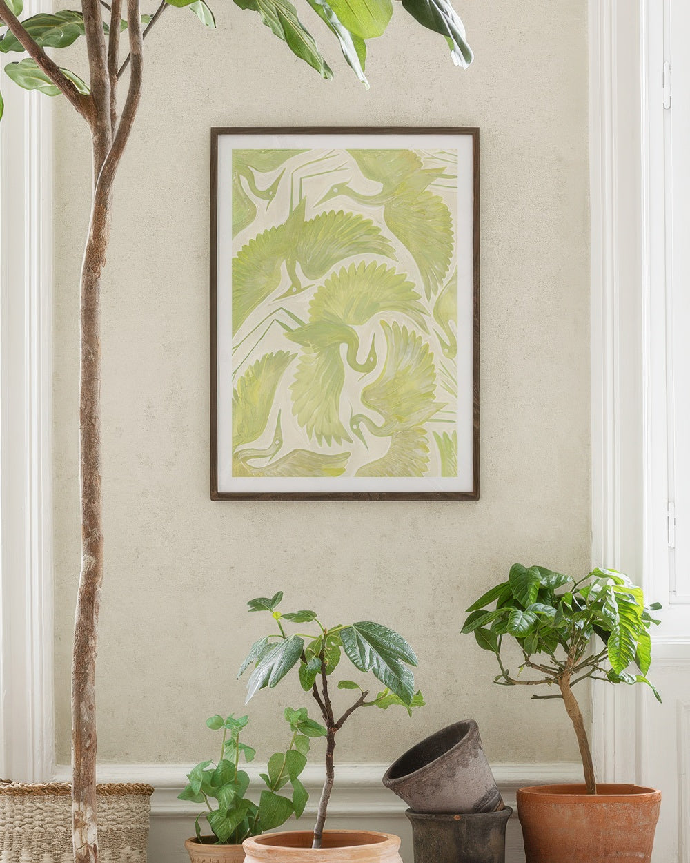 Rosanna Corfe - Green Herons Print