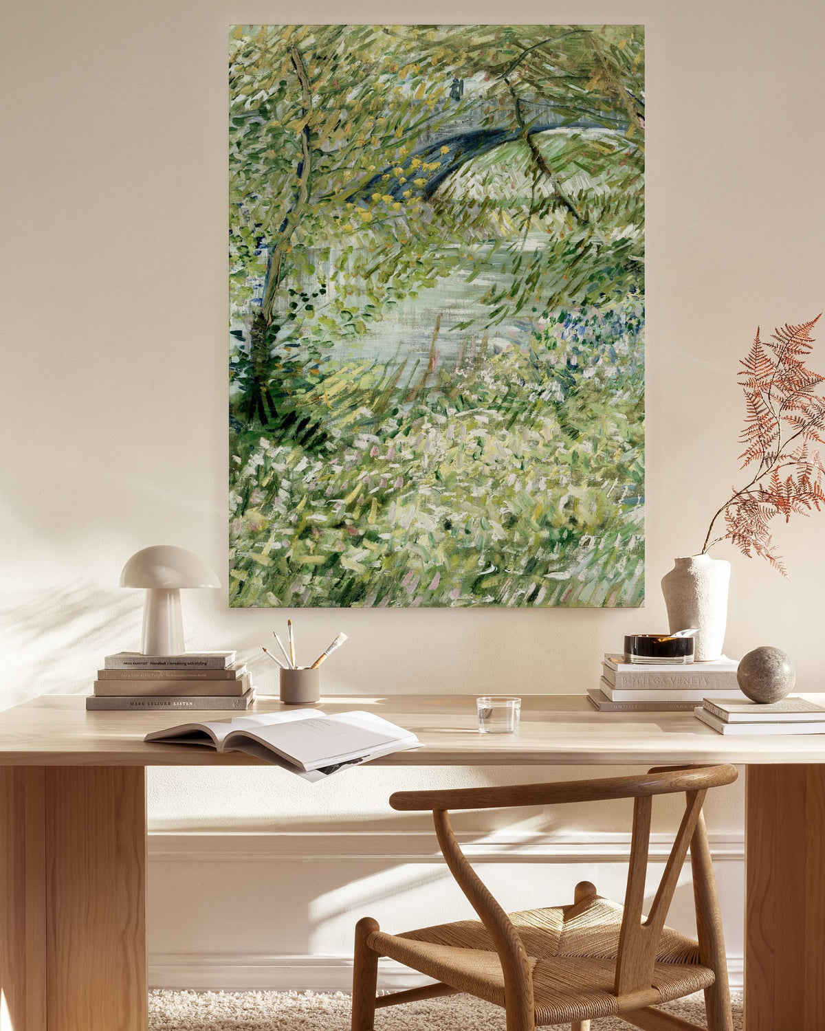 Van Gogh - River Bank in Springtime Canvas print