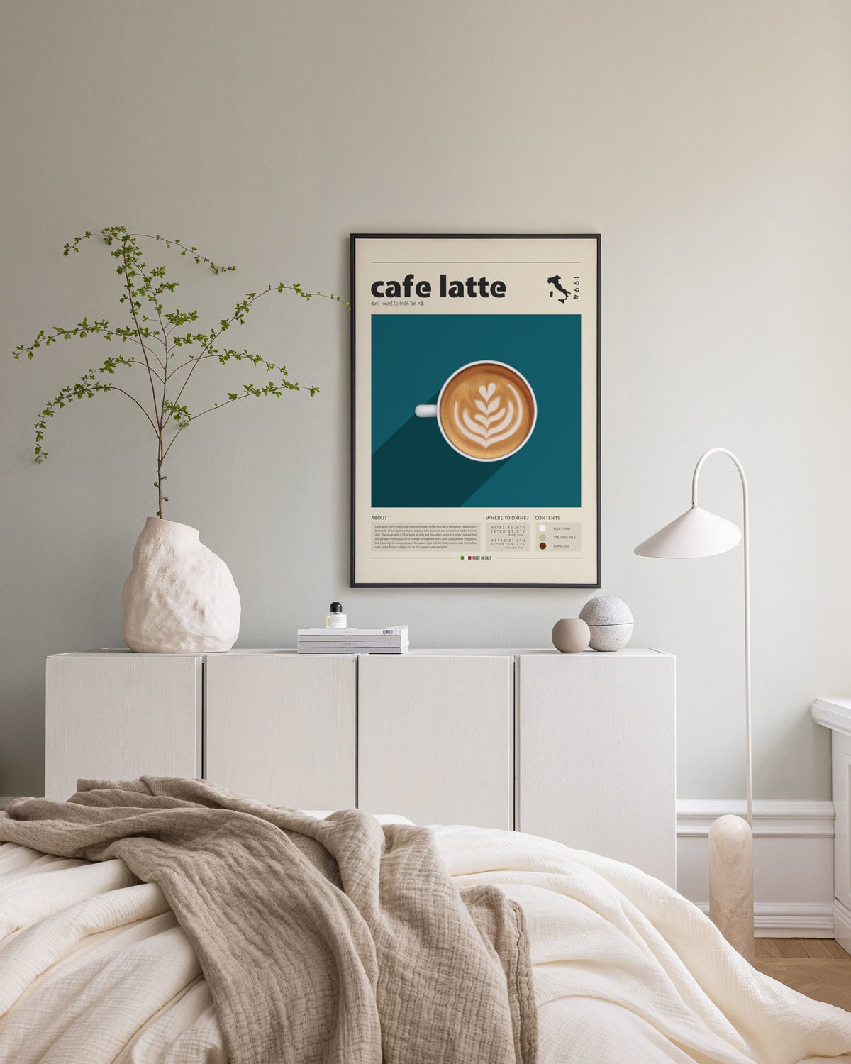 Cup of Cafe Latte Canvas print
