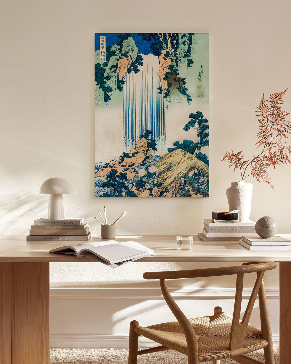 Hokusai - Yoro Waterfall in Mino Province Canvas print