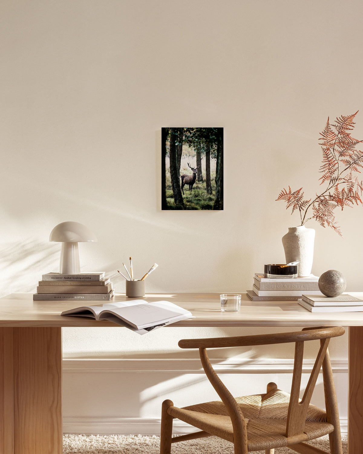 Stag In Forest Canvas print