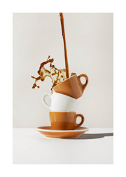 Orange Coffee Cups Print