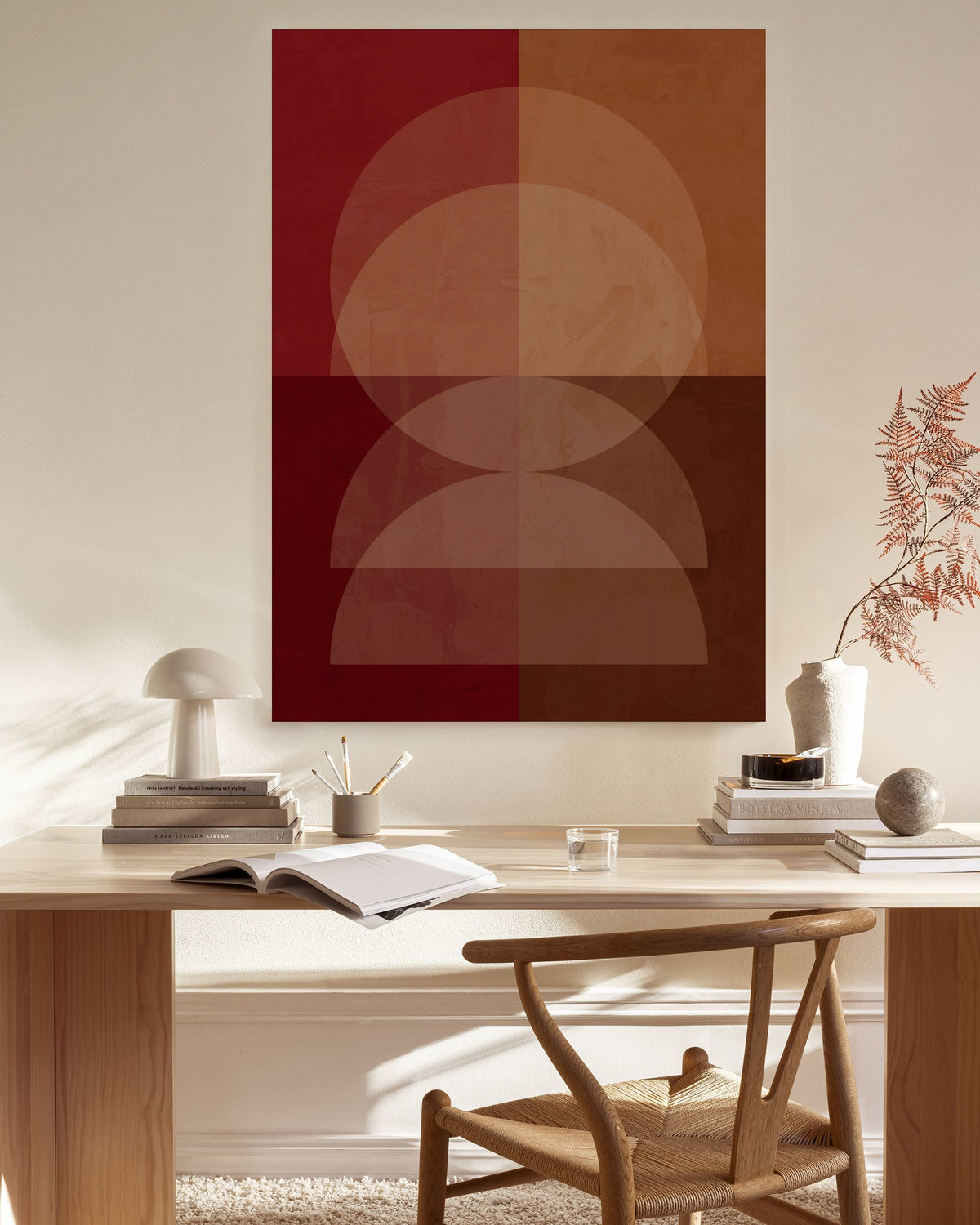 Ochre Orbit Canvas print
