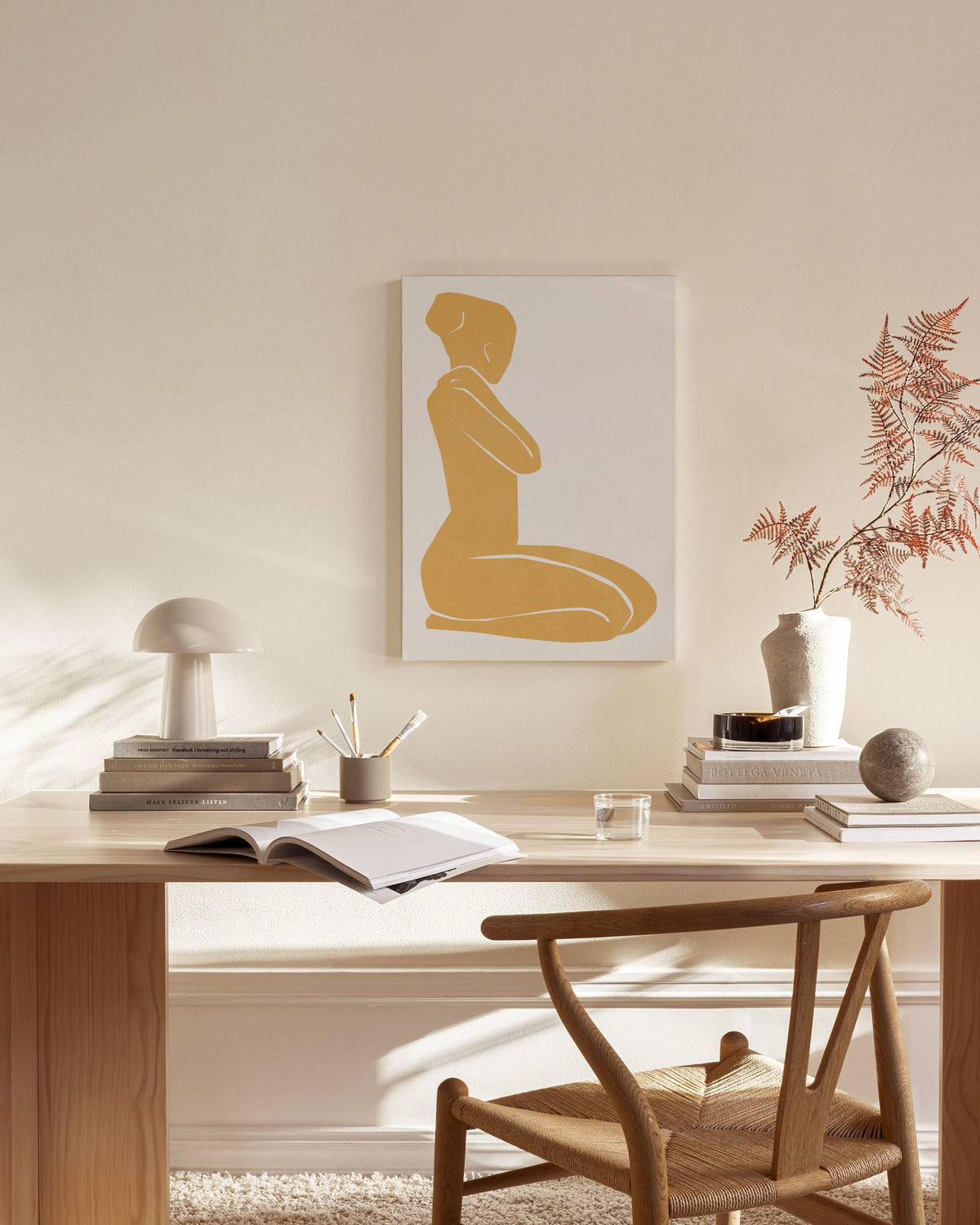 Cadmium Yellow Figure Canvas print