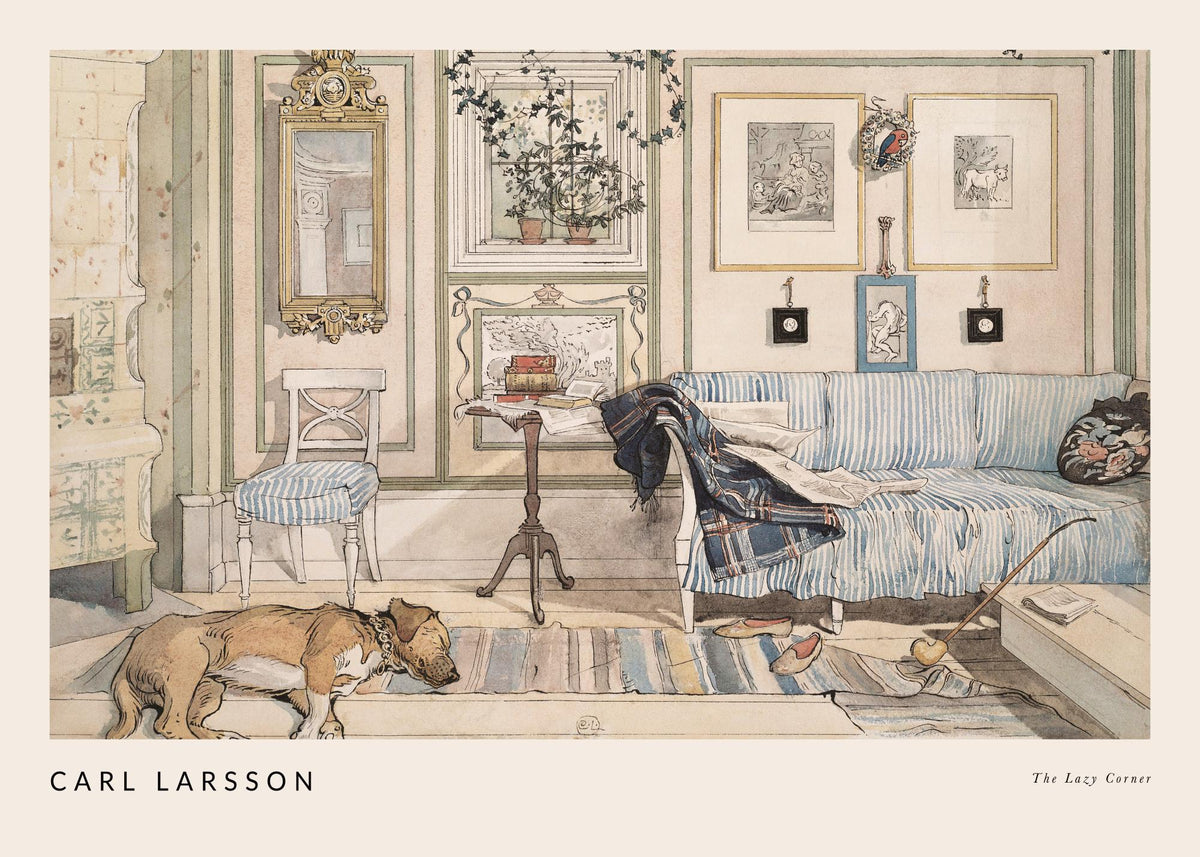 Carl Larsson - The Lazy Corner Print