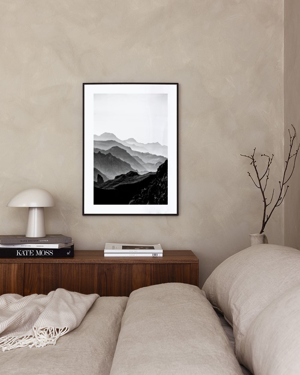 Black Rocky Mountains Print