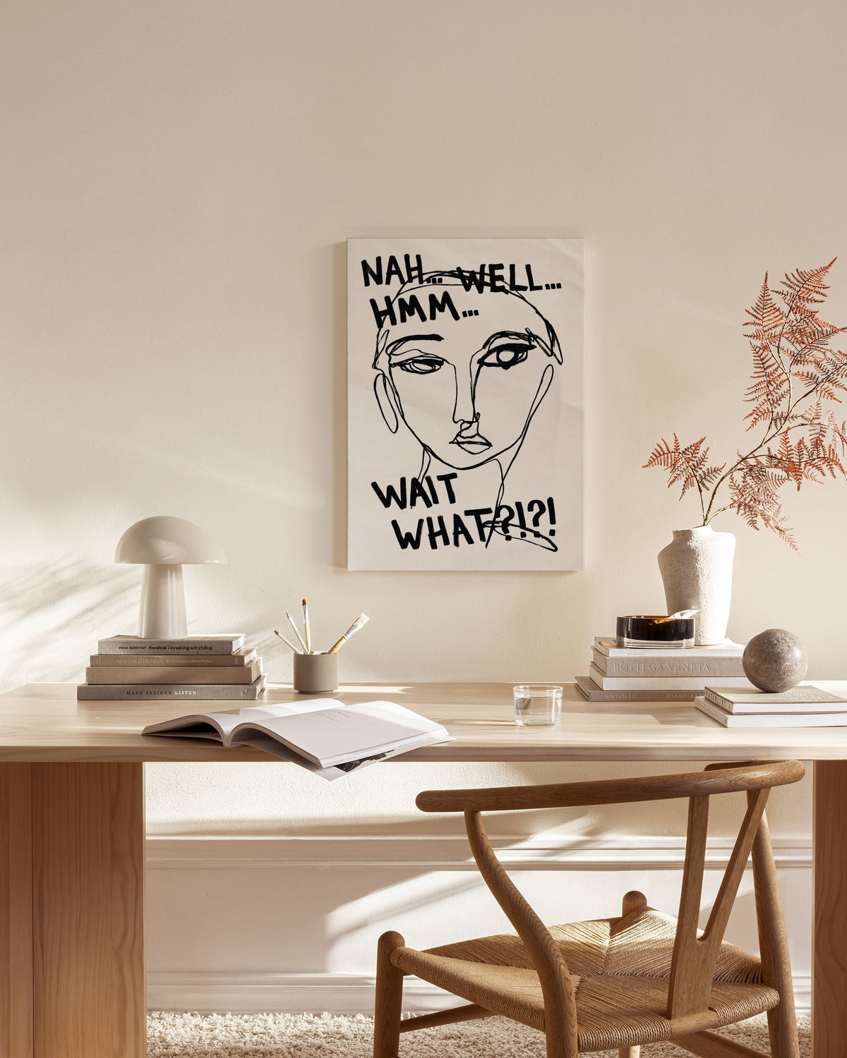 Portrait Sketch No3 Canvas print
