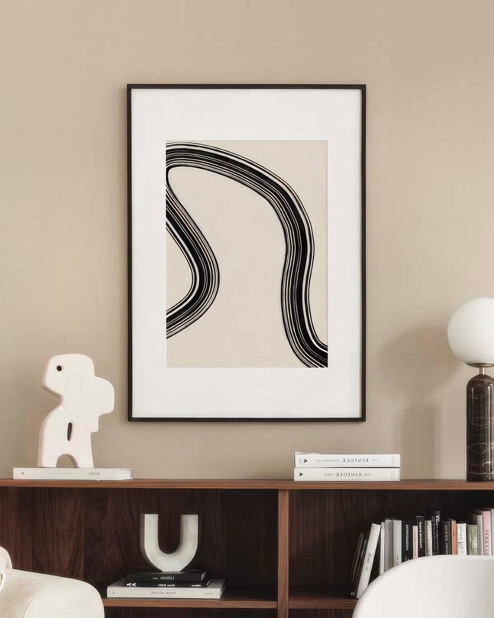 Black Curve No2 Print
