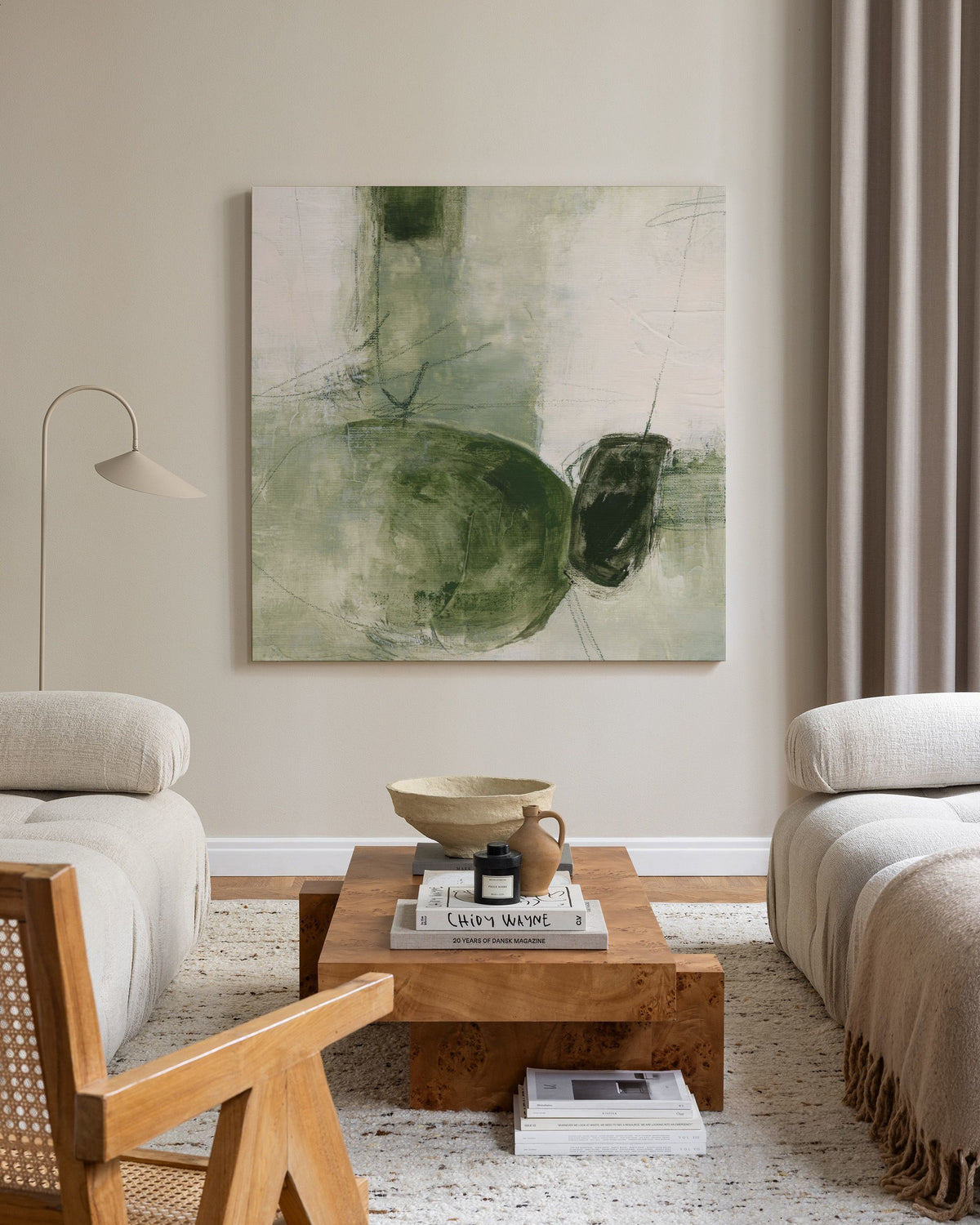 Contemporary Greens No1 Canvas print