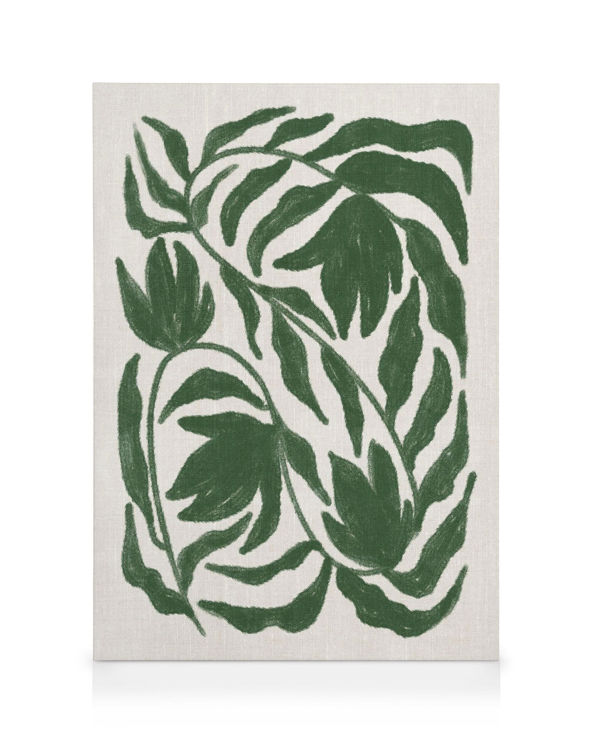 Green Botanical on Linen Canvas print