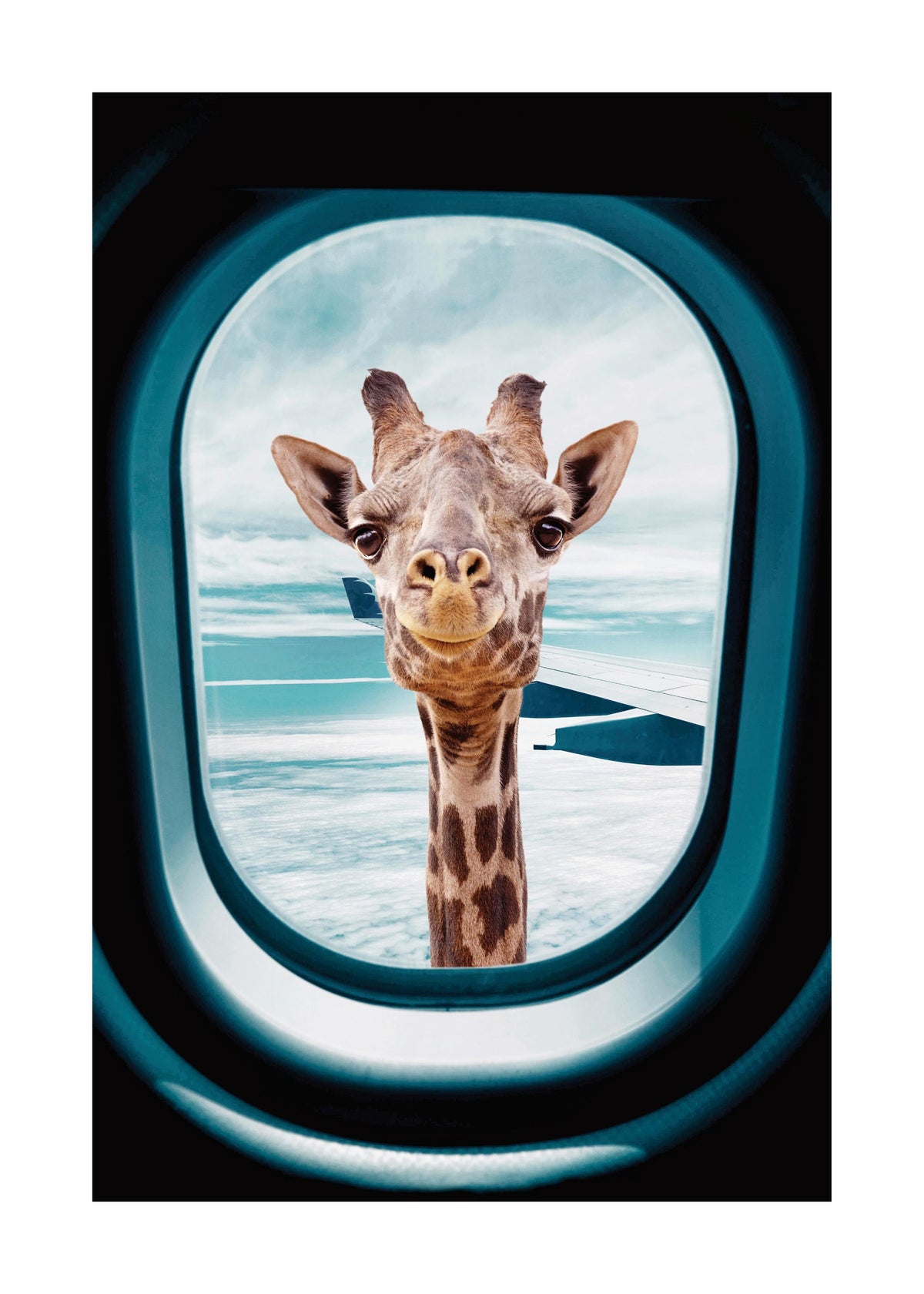 Peek-A-Boo Giraffe Print