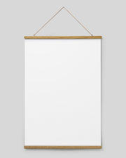 Poster hanger oak 71 cm, magnet fastener