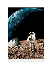 Astronaut On Moon Canvas print