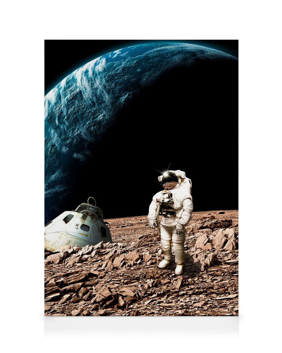 Astronaut On Moon Canvas print