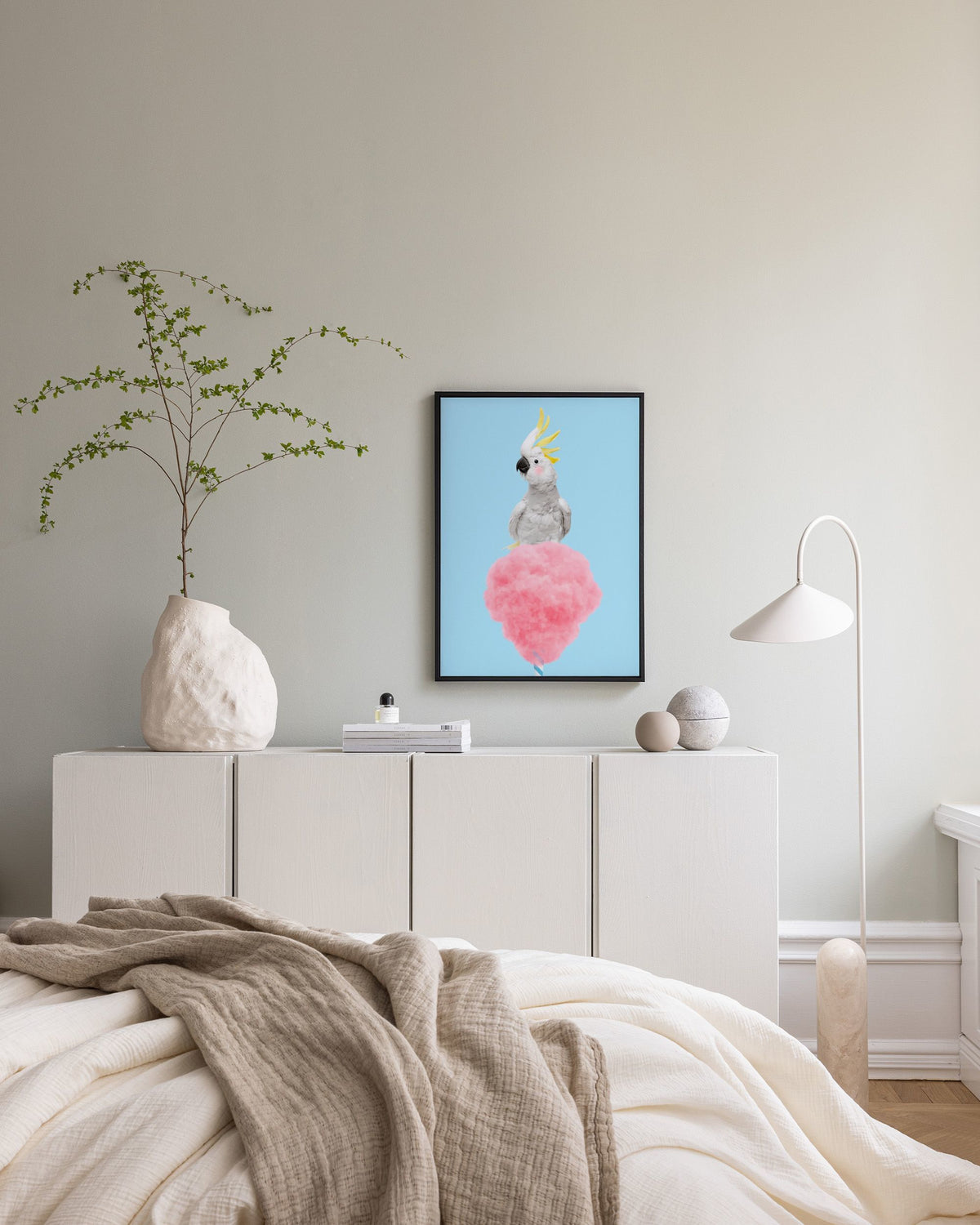 Cotton Candy Cockatoo Canvas print
