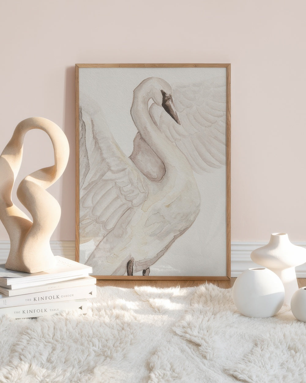 Watercolor Swan Print