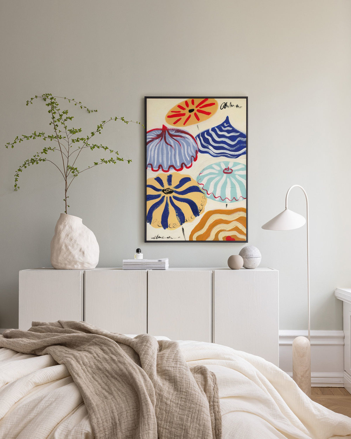Riviera Parasols Canvas print