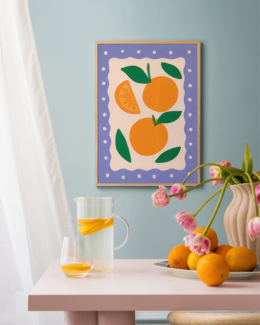 Popping Oranges Print