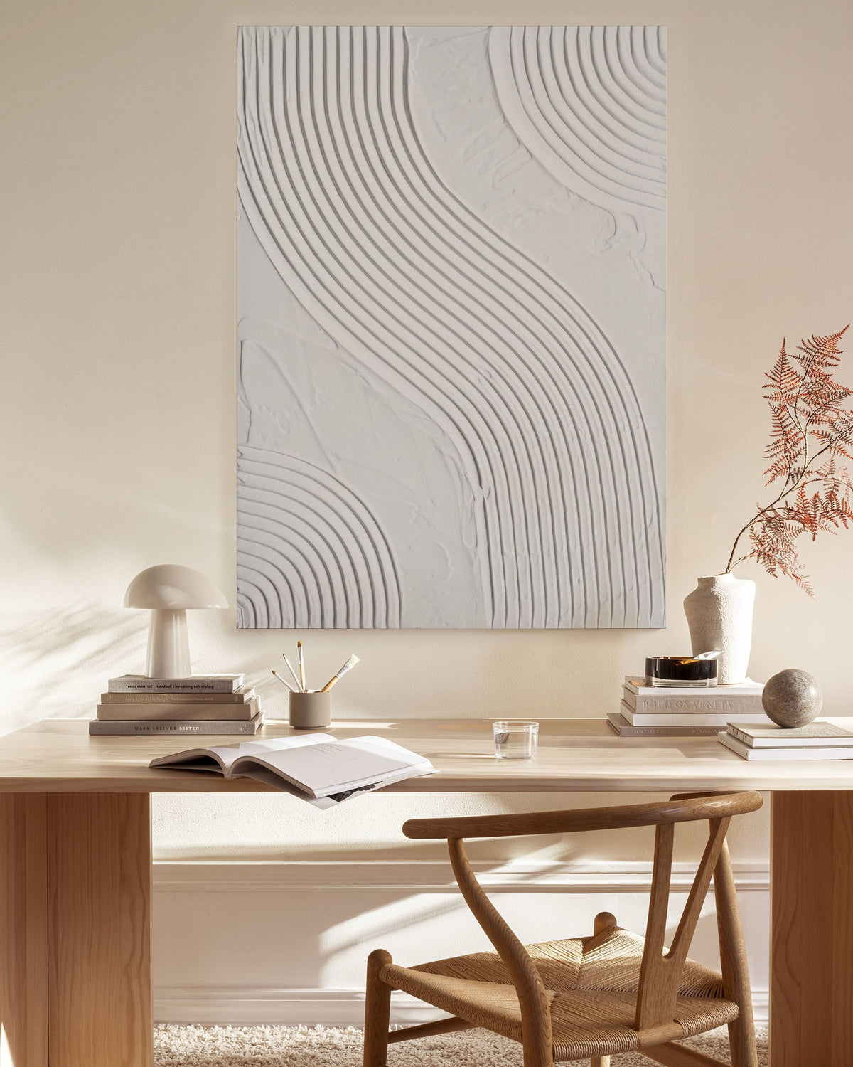 Abstract Texture Waves Canvas print