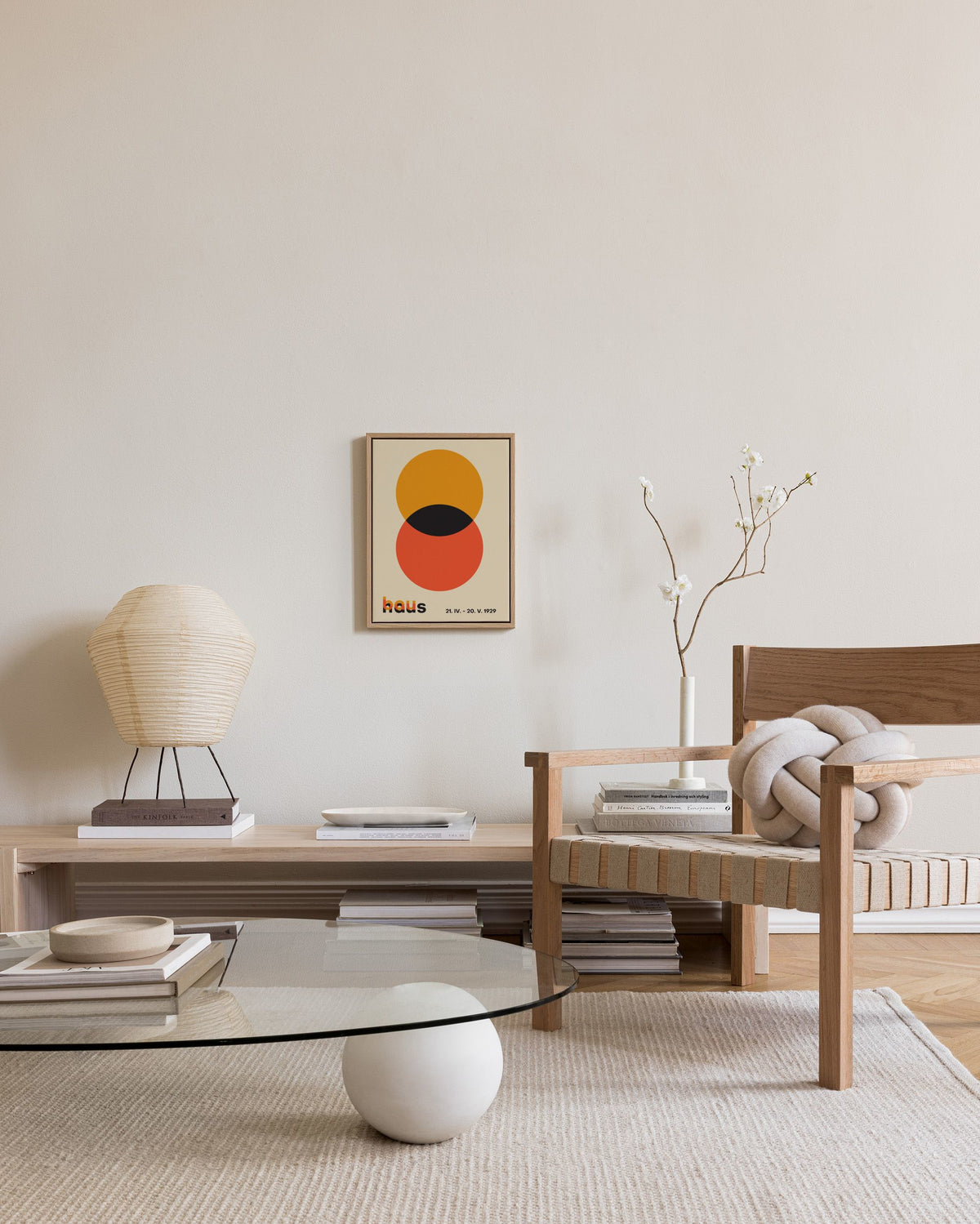 Bauhaus Circles Canvas print
