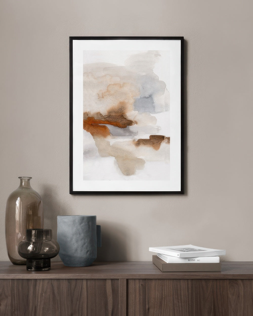 Burnt Tones Watercolor No2 Print