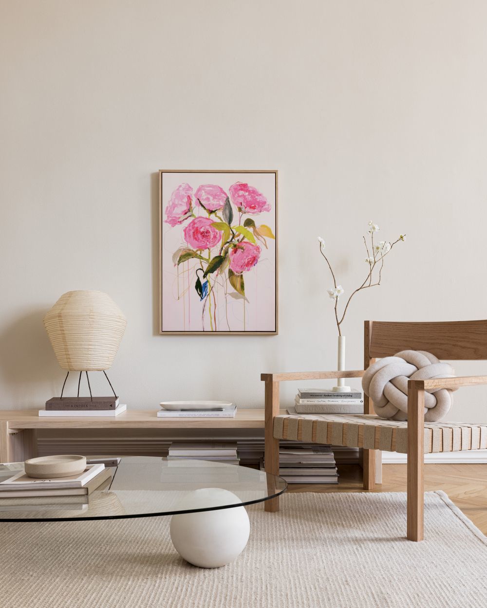Leigh Viner - Magenta Roses Canvas print