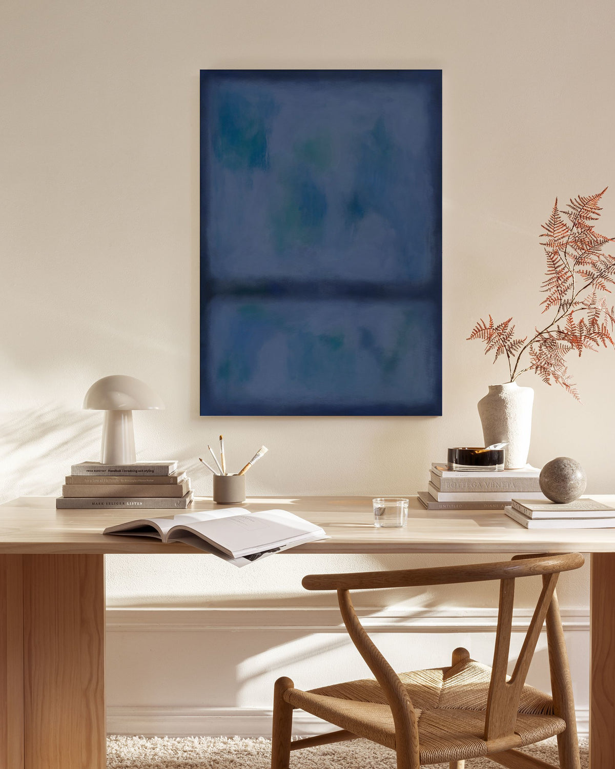 Division in Blue Canvas print