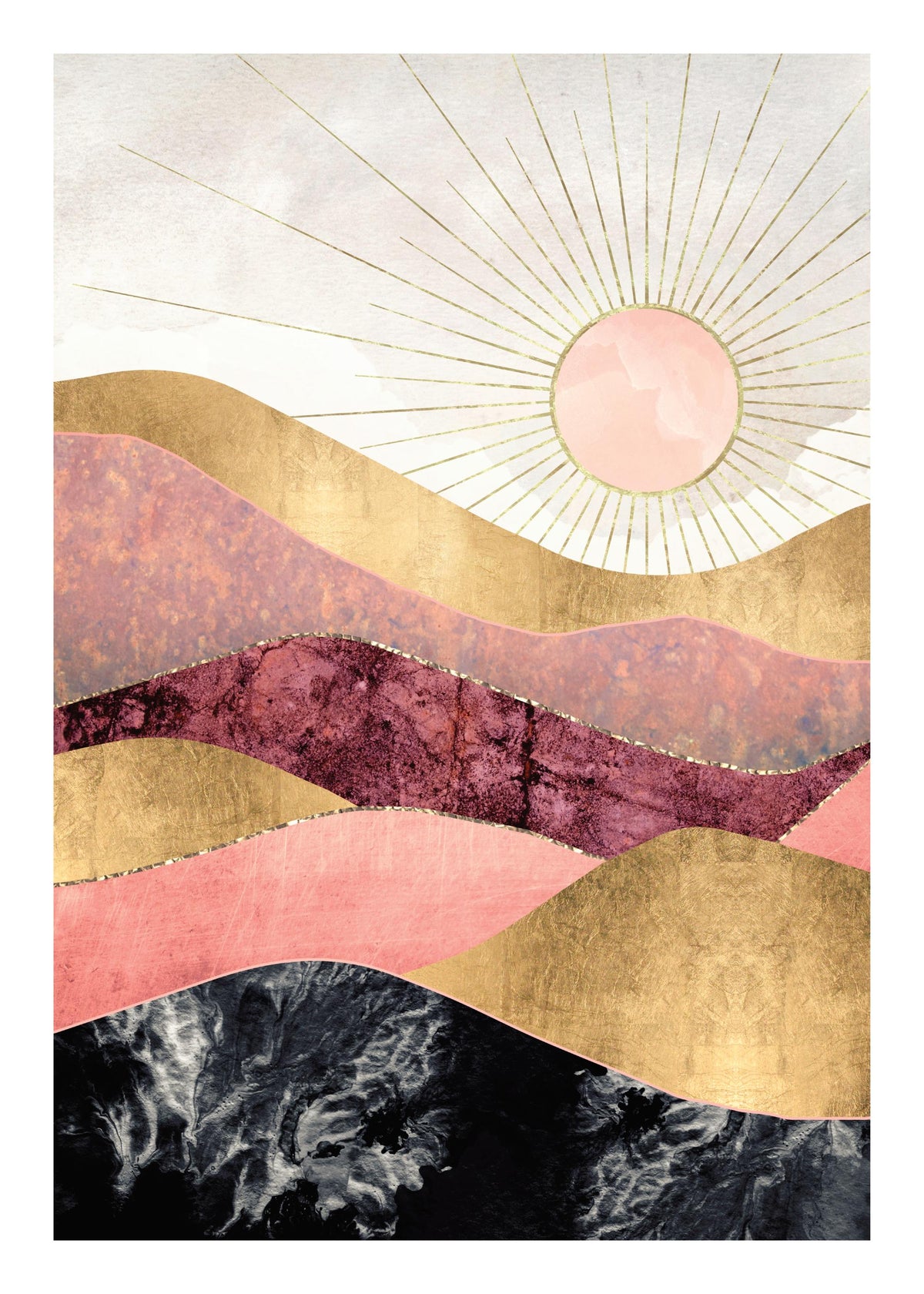 SpaceFrog Designs - Blush Sun Print