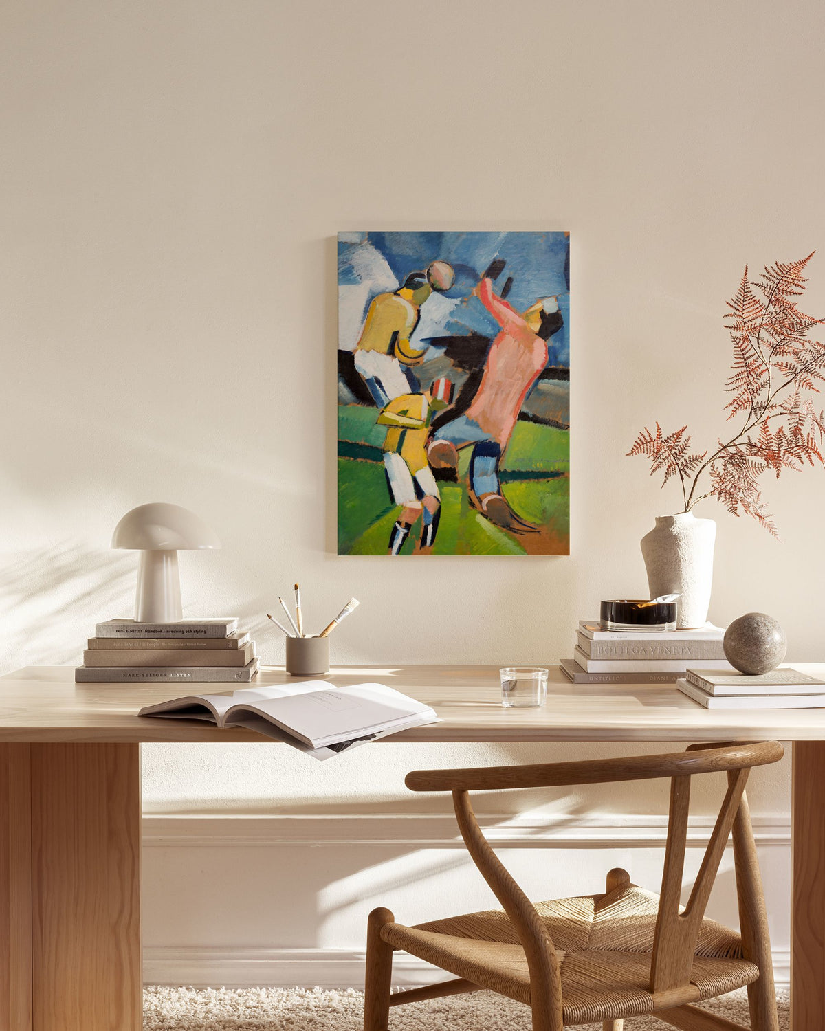 Harald Giersing - Football Players Canvas print