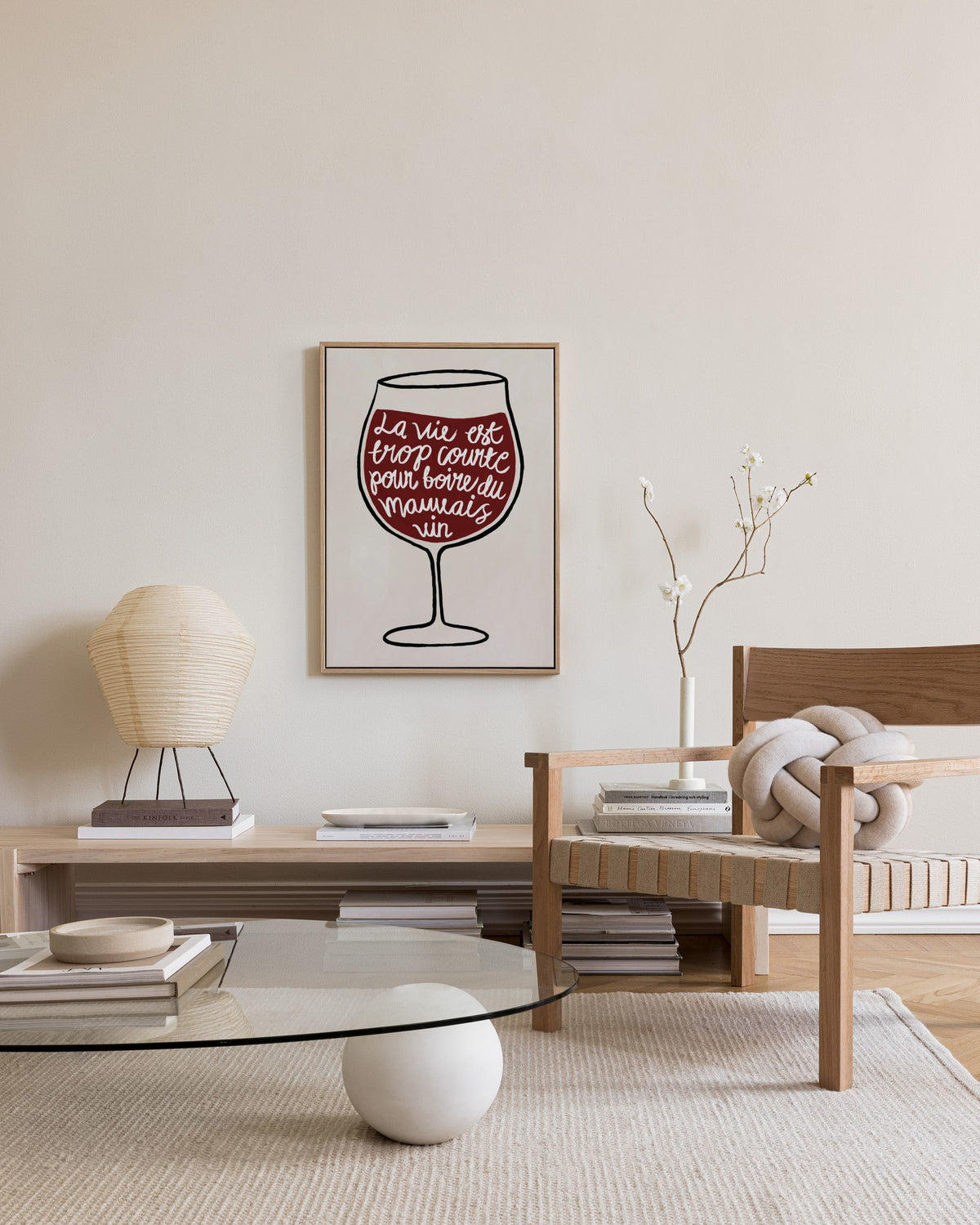 La vie est Trop Courte Canvas print