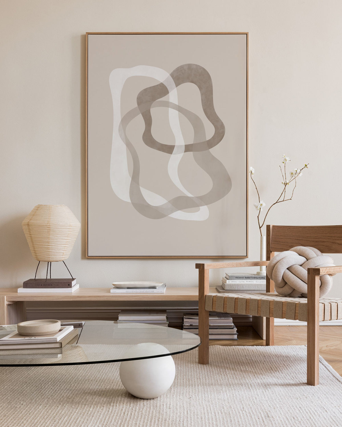 Abstract Brown Shapes No2 Canvas print