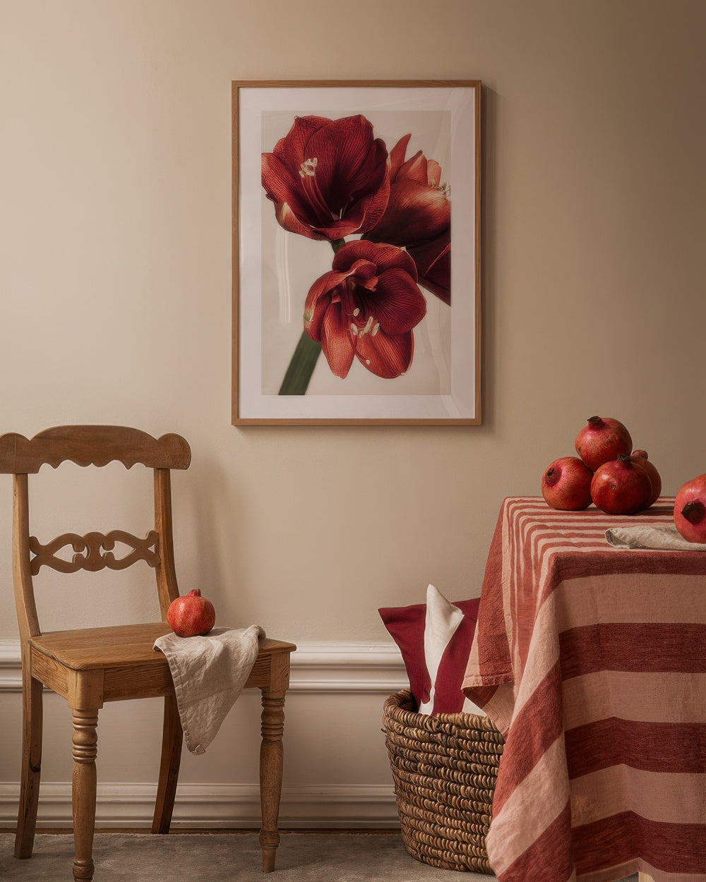 Amaryllis in Red Print