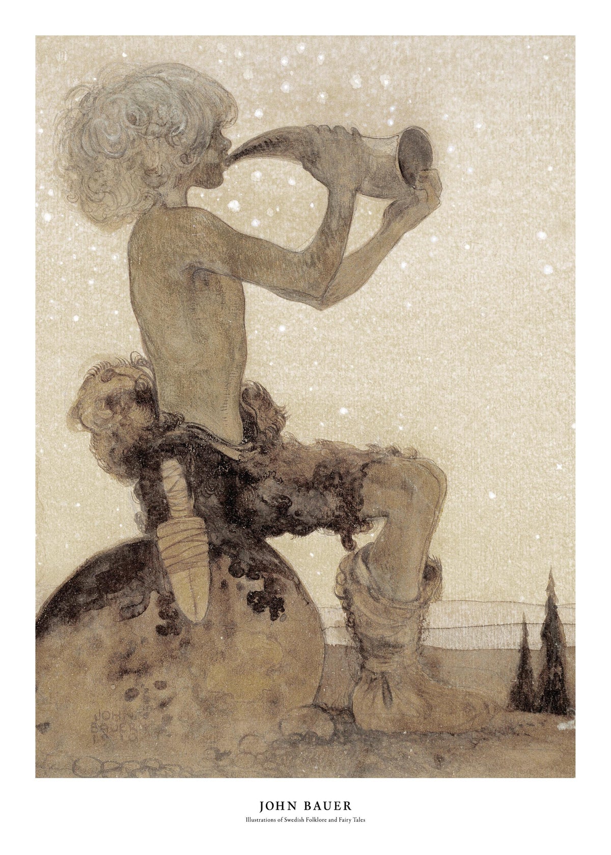 John Bauer - Vill Vallareman Print