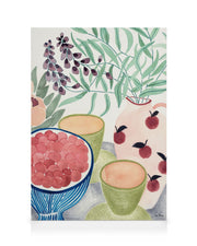 Still Life with Tea and Grapes Canvas print