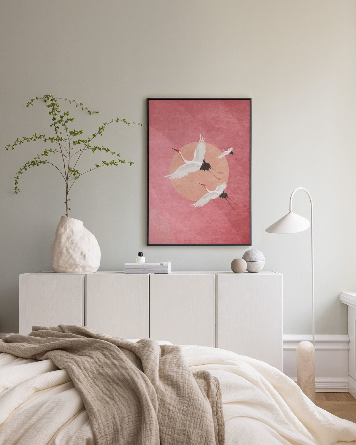 Flying Cranes Canvas print