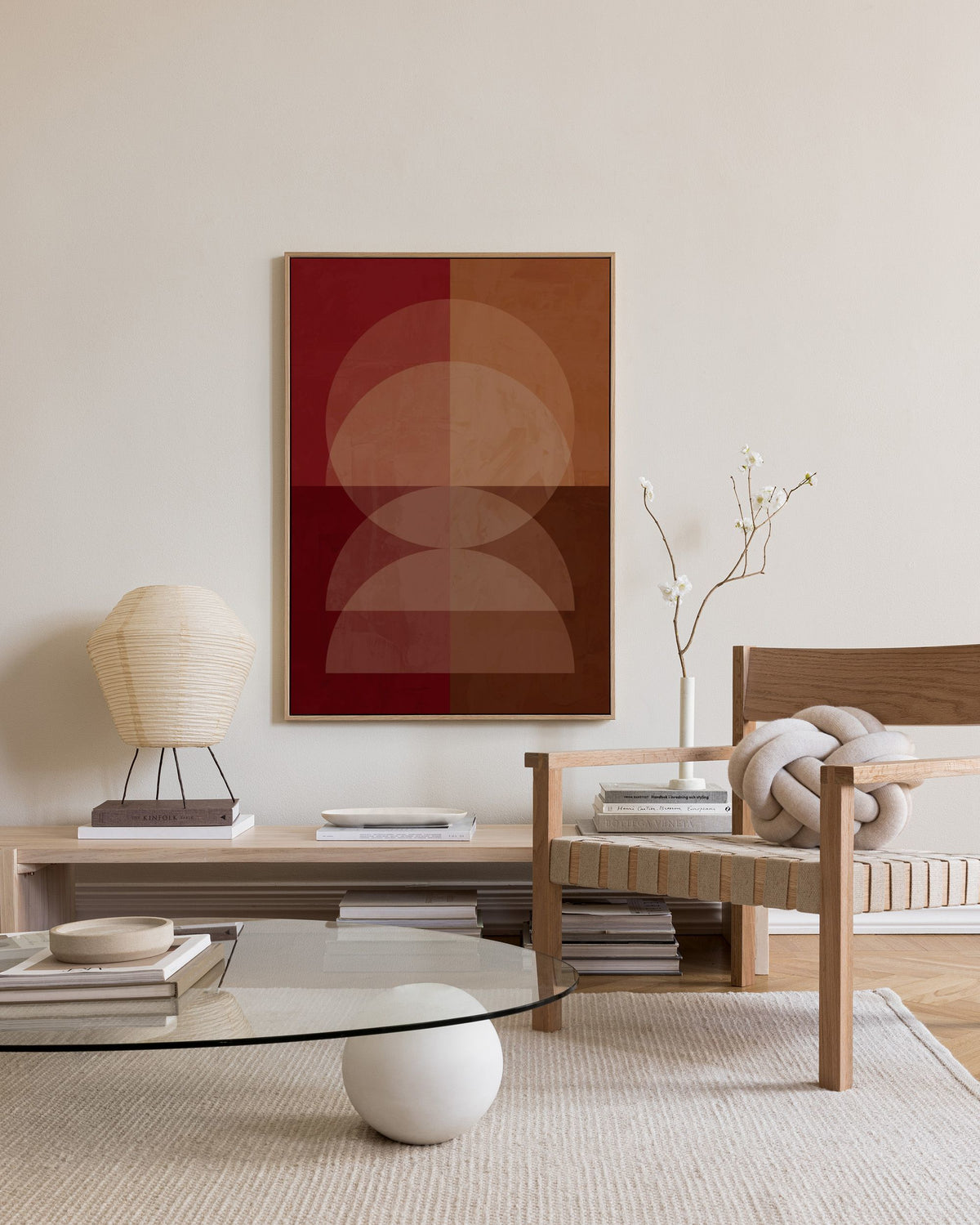 Ochre Orbit Canvas print