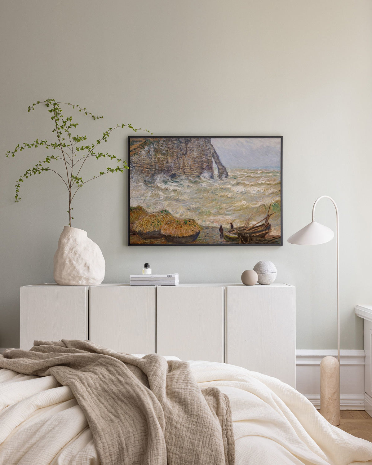 Monet - Stormy Sea in Étretat Canvas