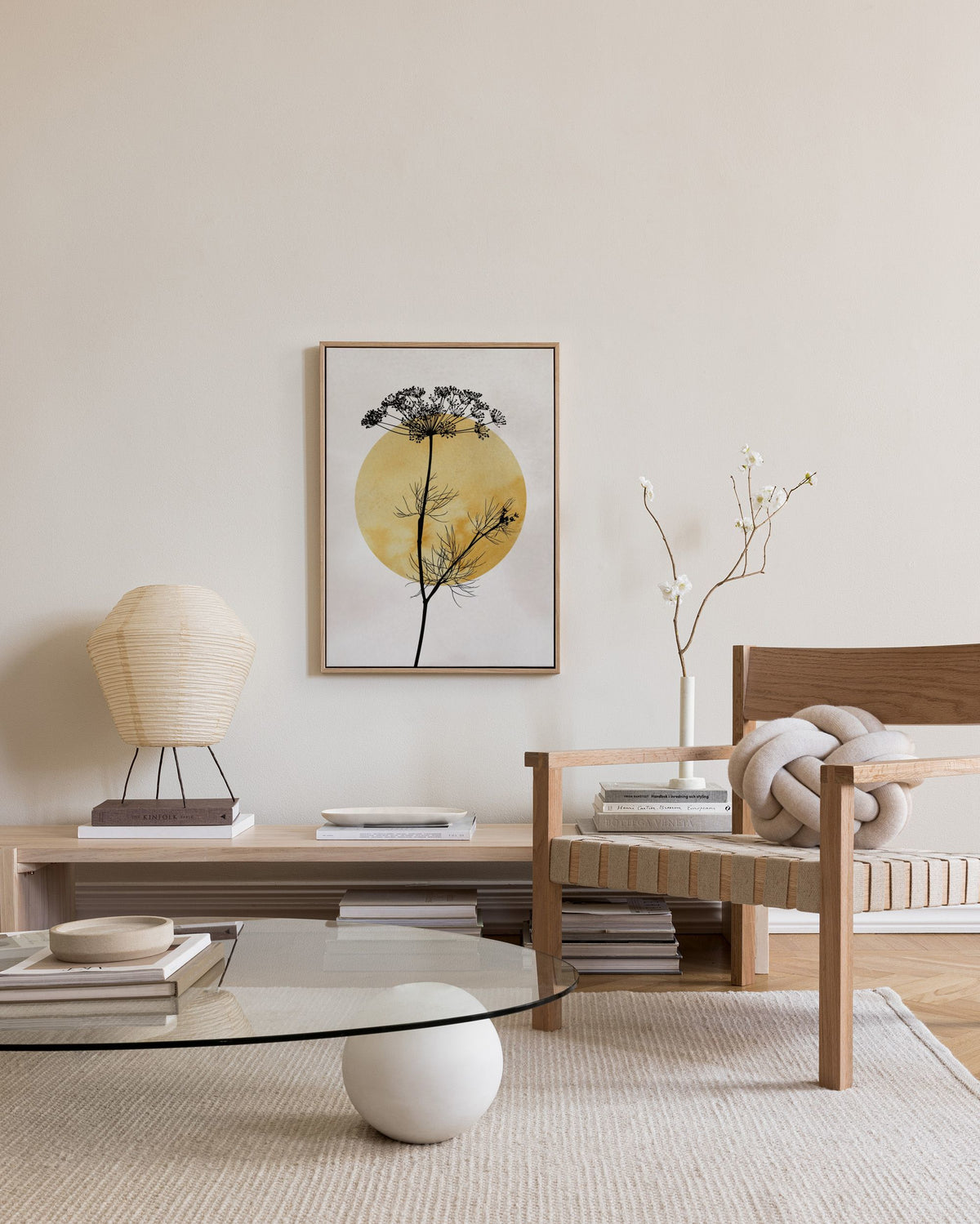 Anthriscus Silhouette Canvas print