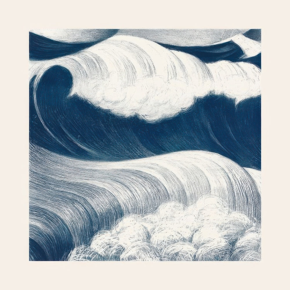 Vintage Wave Print