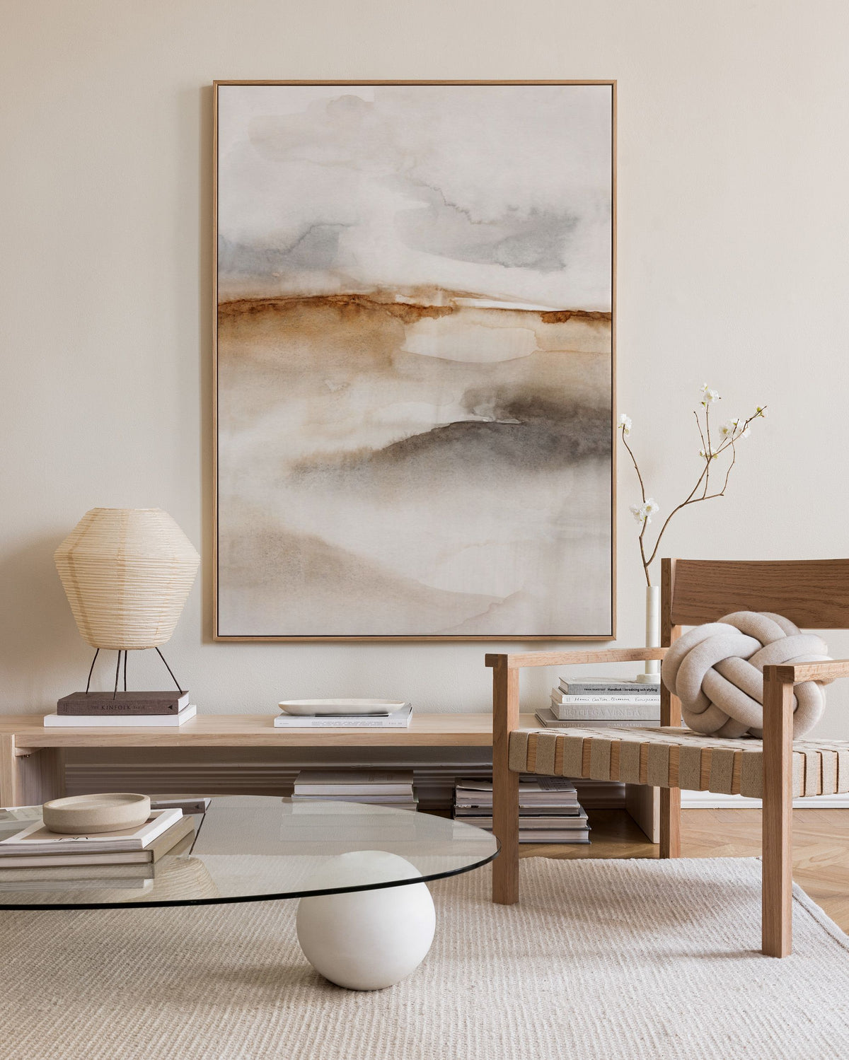 Neutral Watercolor No2 Canvas print
