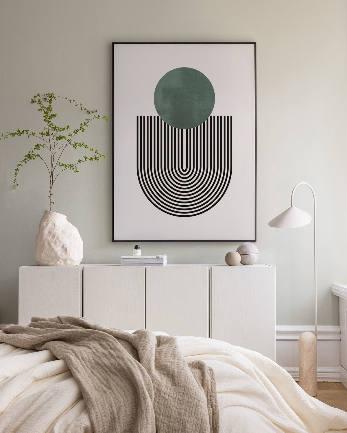 Mid Century Green No1 Canvas print
