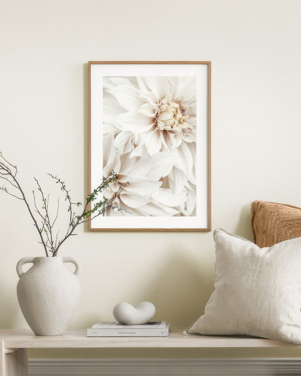 White Dahlias Print