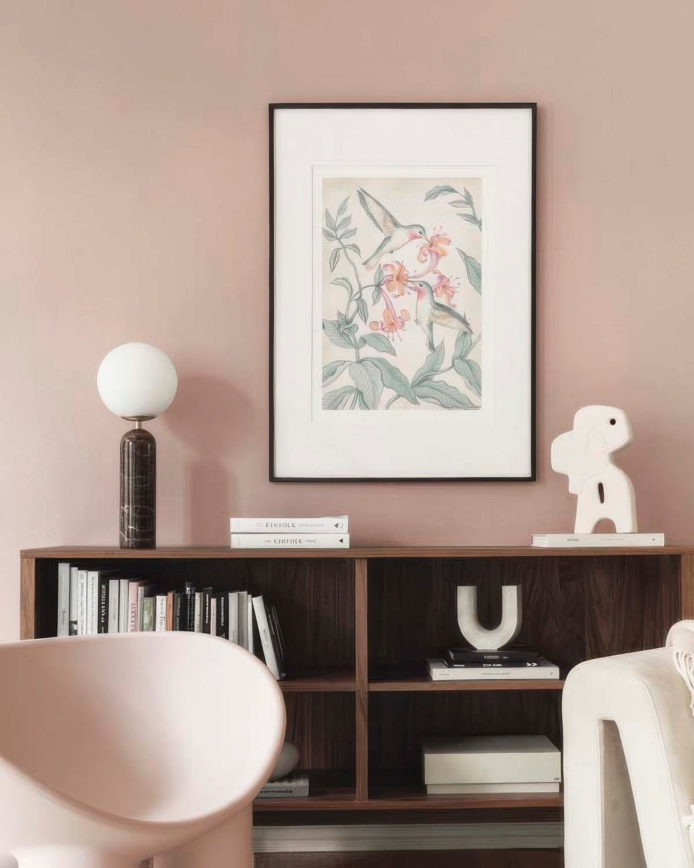 Hummingbirds Painting Print